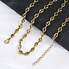 304 Stainless Steel Coffee Bean Chain Necklaces NJEW-C073-11G-2