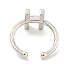 Rack Plating Brass Open Cuff Rings for Women RJEW-F162-01P-H-3
