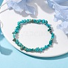 Natural Howlite Chips Beaded Stretch Bracelets for Women BJEW-JB10046-03-2