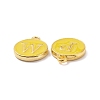 Golden Plated Alloy Enamel Charms ENAM-S118-09-M-2