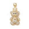 Brass Micro Pave Cubic Zirconia Pendants KK-M240-09F-2