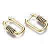 Brass Micro Pave Cubic Zirconia Huggie Hoop Earring EJEW-T046-010C-NF-2