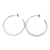 304 Stainless Steel Ring Stud Earrings EJEW-K295-01A-P-1