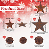 50Pcs 5 Styles Rust Iron Bell with Star Pendants IFIN-CN0001-02-2