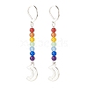Natural Malaysia Jade with Alloy Charm Long Dangle Leverback Earrings EJEW-JE04910-3