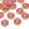 Golden Plated Alloy Enamel Charms ENAM-S118-08F-4