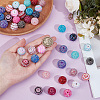 40Pcs 20 Colors Resin Rhinestone Beads RESI-PA0001-25-3