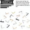 Unicraftale 40Pcs 4 Color PVD Vacuum Plating 304 Stainless Steel Stud Earring Findings STAS-UN0023-91-5