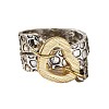 Hammered Alloy Finger Link Rings for Women FS-WG9B92C-04-5