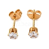 304 Stainless Steel Micro Pave Clear Cubic Zirconia Stud Earrings EJEW-P299-01B-G-4