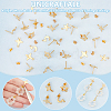 Unicraftale 32Pcs 4 Styles Moon & Star & Starfish 201 Stainless Steel Stud Earrings Findings STAS-UN0056-74-5