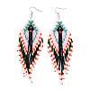 Glass Seed Beads Tassel Dangle Earrings MY1855-3-1