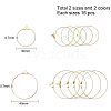 Brass Hoop Earring Findings KK-PH0036-14-2