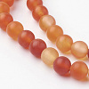 Natural Red Agate Bead Strands G-G735-64F-6mm-3