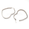 304 Stainless Steel Heart Hoop Earrings EJEW-S242-01P-G-1