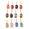 Brass Micro Pave Cubic Zirconia Pendants KK-Q031-43G-1