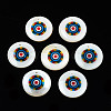 Printed Freshwater Shell Charms SHEL-T009-20B-1