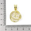 Brass Micro Pave Clear Cubic Zirconia European Dangle Charms Bails KK-K297-60G-3