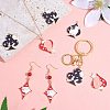 12 Pieces Cat Poker Charms Enamel Playing Card with Cat Charms Cute Animal Pendant for Jewelry Necklace Earring Making Crafts JX735A-5