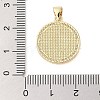 Brass Micro Pave Clear Cubic Zirconia Pendant KK-I712-35G-3