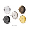 100Pcs 5 Colors Brass Ear Stud Settings KK-LS0001-17-2