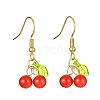 Natural Malaysia Jade Cherry Dangle Earrings EJEW-JE05519-01-1