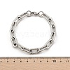 304 Stainless Steel Cable Chain Bracelets for Women Men BJEW-F488-59P-5