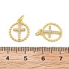 Brass Micro Pave Cubic Zirconia Pendants KK-C092-21A-G-3