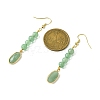 Green Aventurine Dangle Earring for Women EJEW-JE05928-01-3