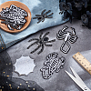 10Pcs 5 Style Halloween Spider/Scorpion/Web Computerized Embroidery Cloth Iron on/Sew on Patches PATC-FG0001-78-4