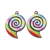 Rainbow Color Printed Iron Pendants RN-CBA3547-01C-1