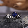 925 Sterling Silver with Natural Lapis Lazuli Finger Rings WGB2E64-16-1
