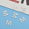 304 Stainless Steel Letter Charms X-STAS-O072-M-6