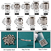  90Pcs 9 Styles 201 Stainless Steel European Beads STAS-TA0001-99-4