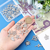 SUPERFINDINGS 36Pcs 9 Styles Alloy Rhinestone Pendants ALRI-FH0001-09-4