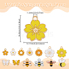 130Pcs 13 Styles Alloy Enamel Charms ENAM-AR0001-90-2