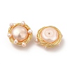 Brass Beads with Natural Pearl KK-I697-42G-1