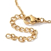 Ion Plating(IP) 304 Stainless Steel Cable Chain Bowknot Pendant Necklaces NJEW-Z041-03G-01-3