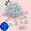 5Pcs Round Luminous Transparent Acrylic Beads PW-WG06E6C-05-1