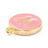 Golden Plated Alloy Enamel Charms X-ENAM-Q437-14W-2