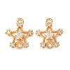 Brass Pave Clear Cubic Zirconia Connector Charms CU-CBAEC99-08G-1