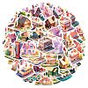 50Pcs Cartoon House Paper Stickers PW-WGA6C8D-01-2