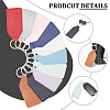  10Pcs 10 Colors PU Imitation Leather Keychains KEYC-NB0001-74-4