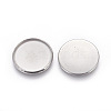 Tarnish Resistant 304 Stainless Steel Milled Edge Bezel Cups STAS-K099-01A-25mm-P-1