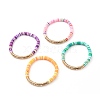 Handmade Polymer Clay Heishi Beads Stretch Bracelets BJEW-JB05704-1