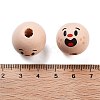 Printed Wood European Beads WOOD-G022-06I-2