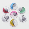 Plastic Wiggle Googly Eyes Buttons DIY Scrapbooking Crafts Toy Accessories with Label Paster on Back KY-S003B-12mm-M-1