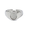 304 Stainless Steel Cuff Rings for Women RJEW-M019-29P-2