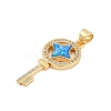 Brass Micro Pave Cubic Zirconia Pendants KK-I723-49C-G-2