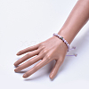 Natural Kunzite Braided Bead Bracelets BJEW-JB04243-01-4